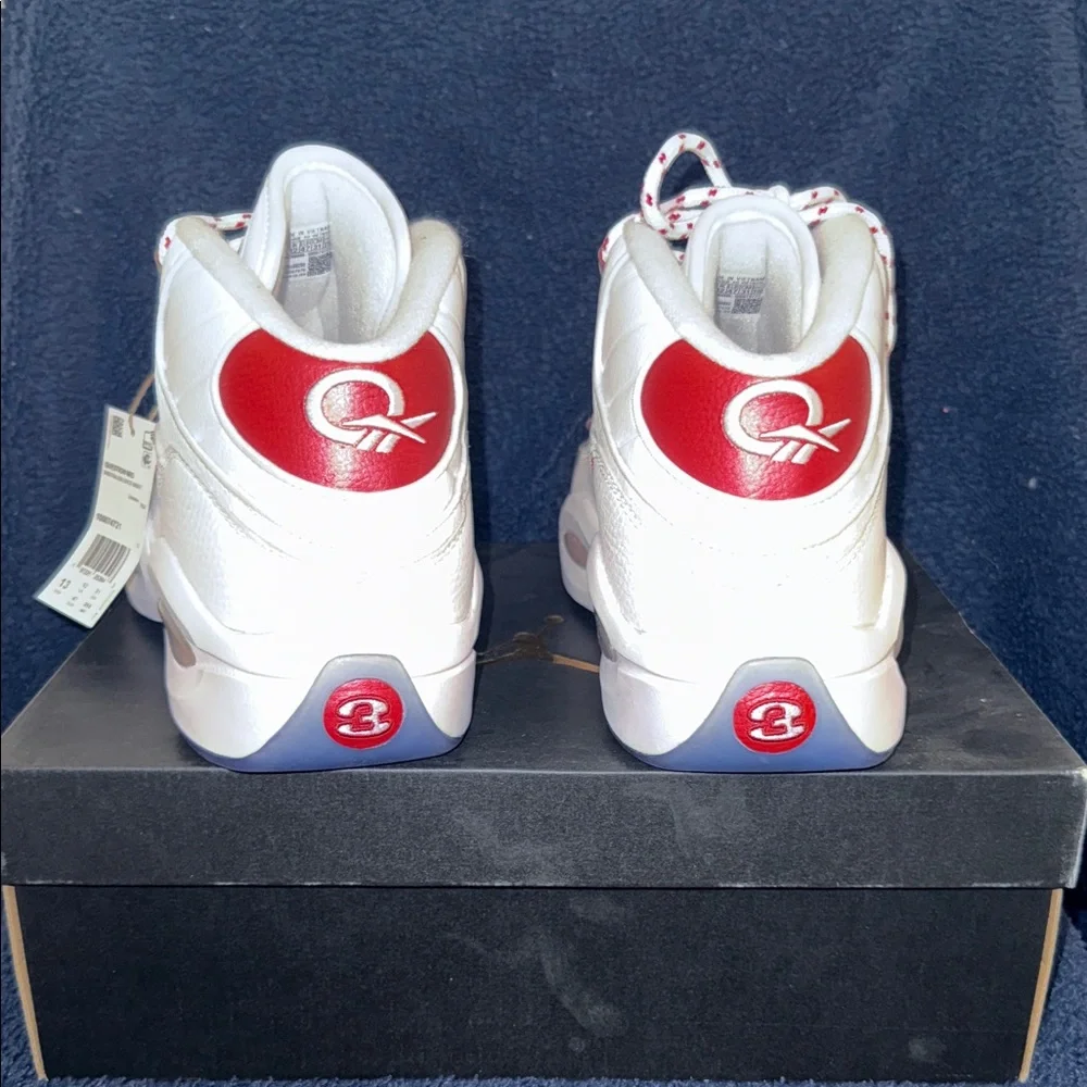 Reebok Question Red White High-Top Sneakers - Picture 4 of 10
